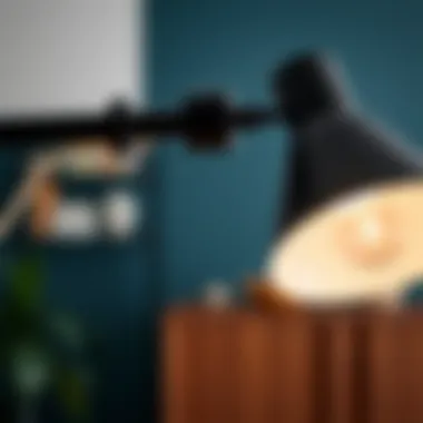 Innovation in Adjustable Lighting Close-up of the adjustable arm mechanism of a swing arm wall lamp