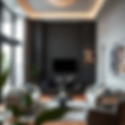 Elegant Design in Modern Interiors Elegant corded swing arm wall lamp in a modern living room setting