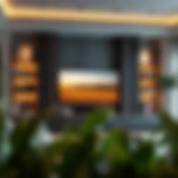 Sophisticated media center design showcasing sleek lines and modern aesthetics