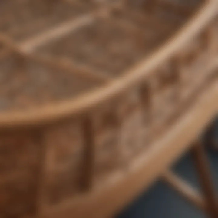 Close-up of rattan texture showcasing durability and craftsmanship