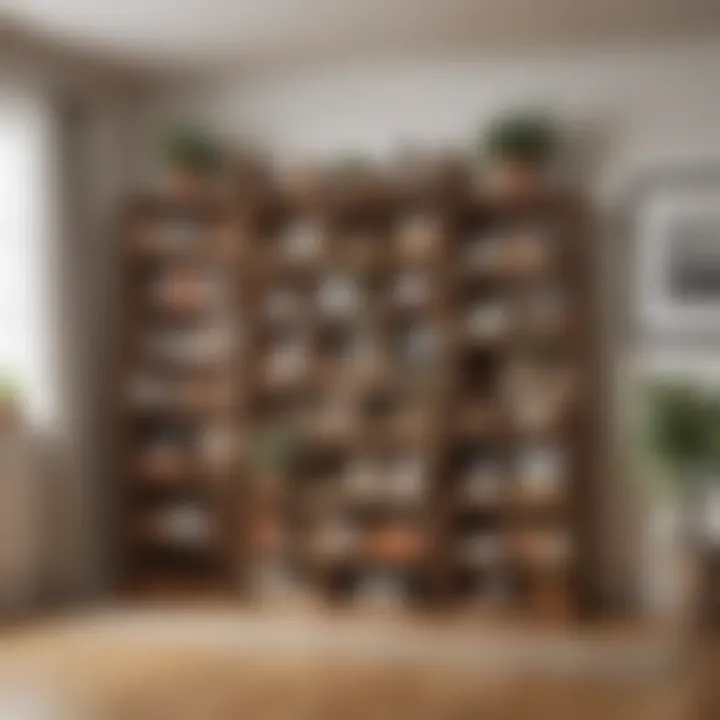 Large wood crates arranged creatively in a stylish home decor setup.