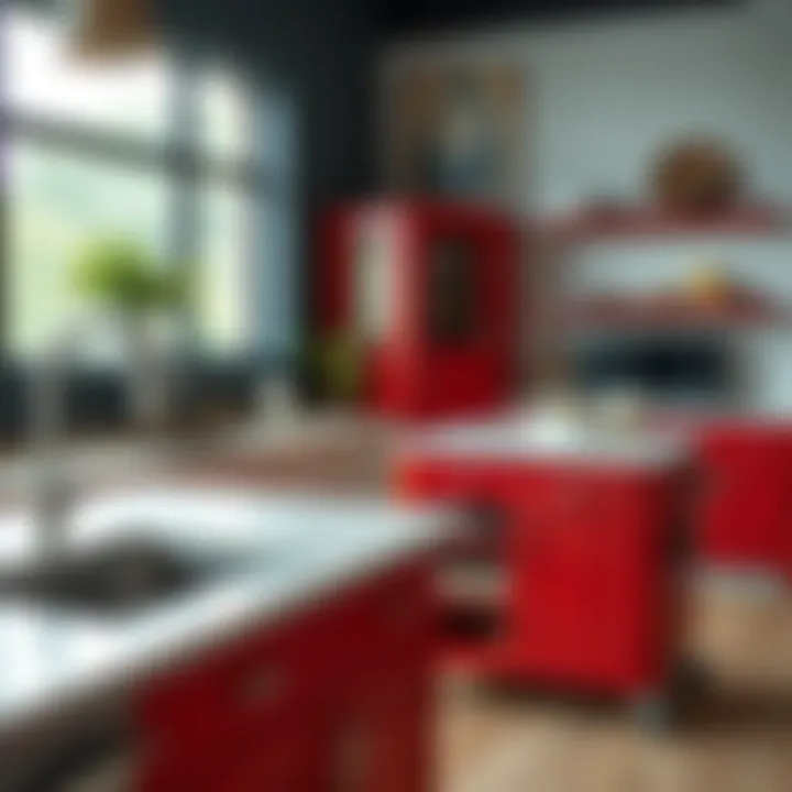 Notable Exploring the Practical and Aesthetic Appeal of Red Kitchen Island Carts