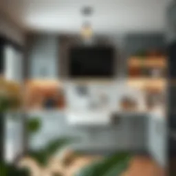 Stylish under sink cover in a modern kitchen