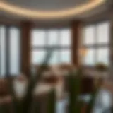 Elegant 18 inch wide blinds in a contemporary living room