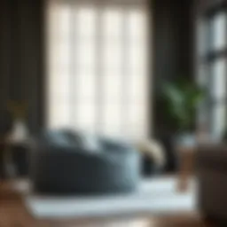 Stylish bean bag chair in a modern living room setting