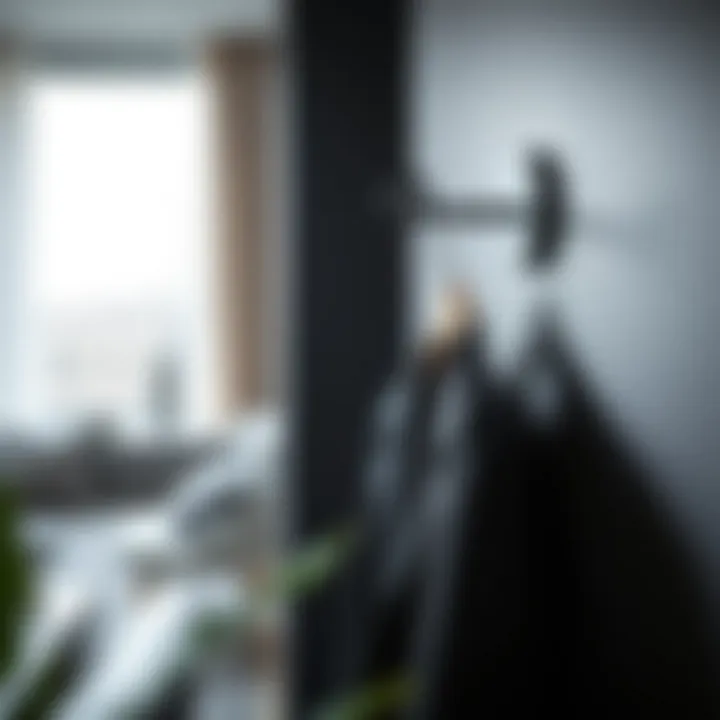 Chic coat hanger integrated into contemporary interior design