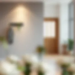 Elegant wall mounted coat hanger in a modern entryway