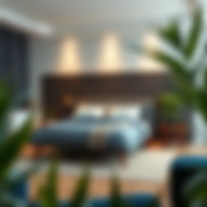 Elegant Portable King Size Bed Setup Elegant portable king size bed set up in a modern living room