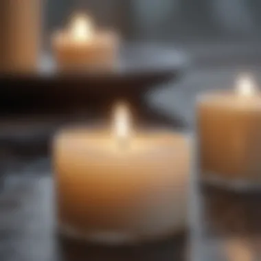 Close-up of waterproof candle materials showcasing durability