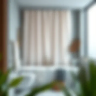 Stylish bathroom decor with modern shower curtains