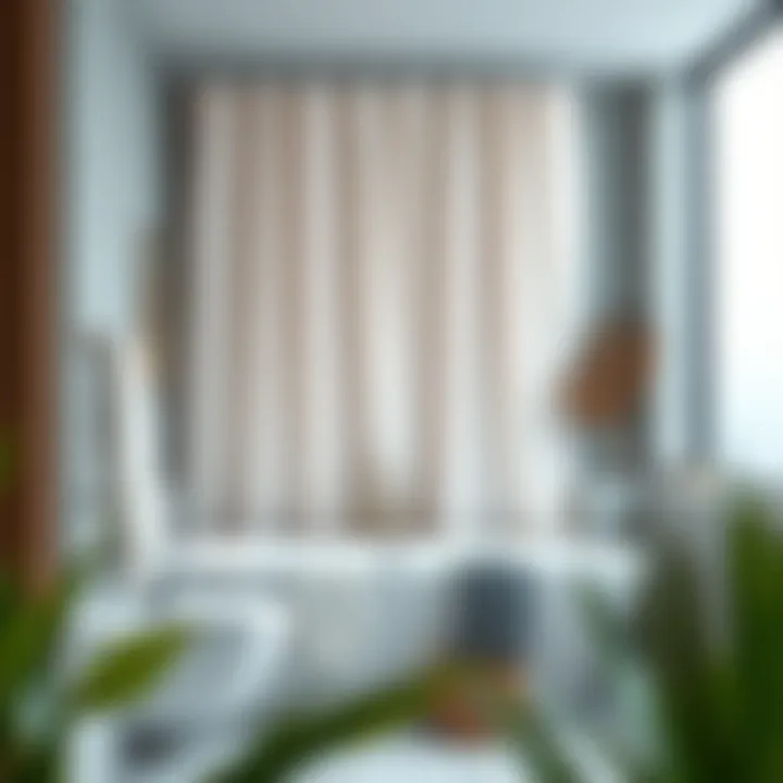 Stylish bathroom decor with modern shower curtains