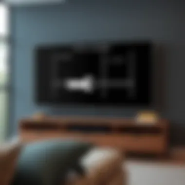 Diagram showing TV mount compatibility