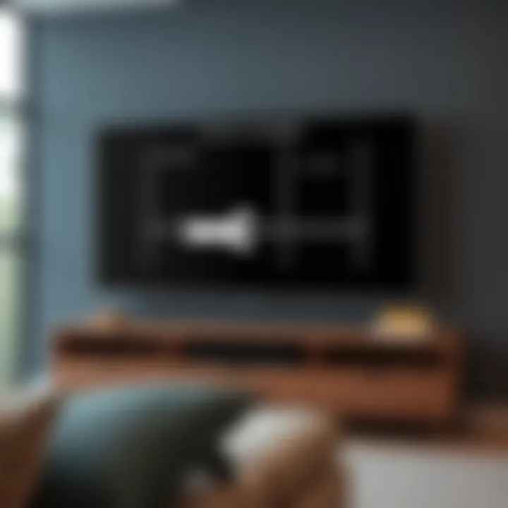 Diagram showing TV mount compatibility