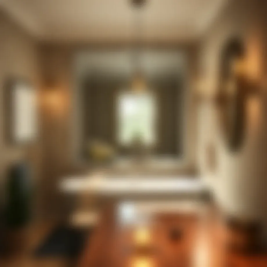 Elegant bathroom lighting showcasing large bulb fixtures