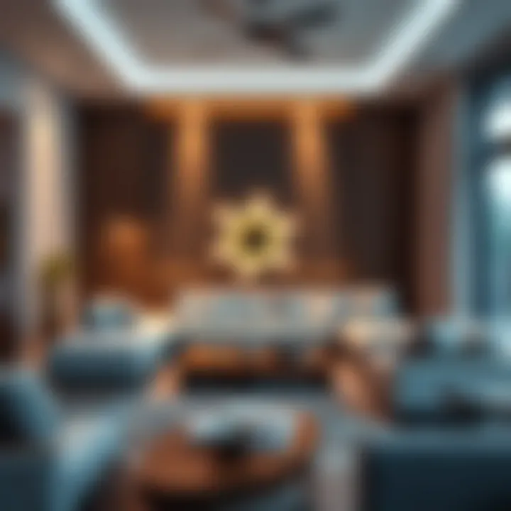 Modern living room showcasing ambiance enhanced by smart lighting