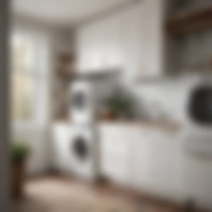 Stylish cabinetry enhancing the laundry room's aesthetics