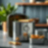 Sleek metal food storage container showcasing modern design