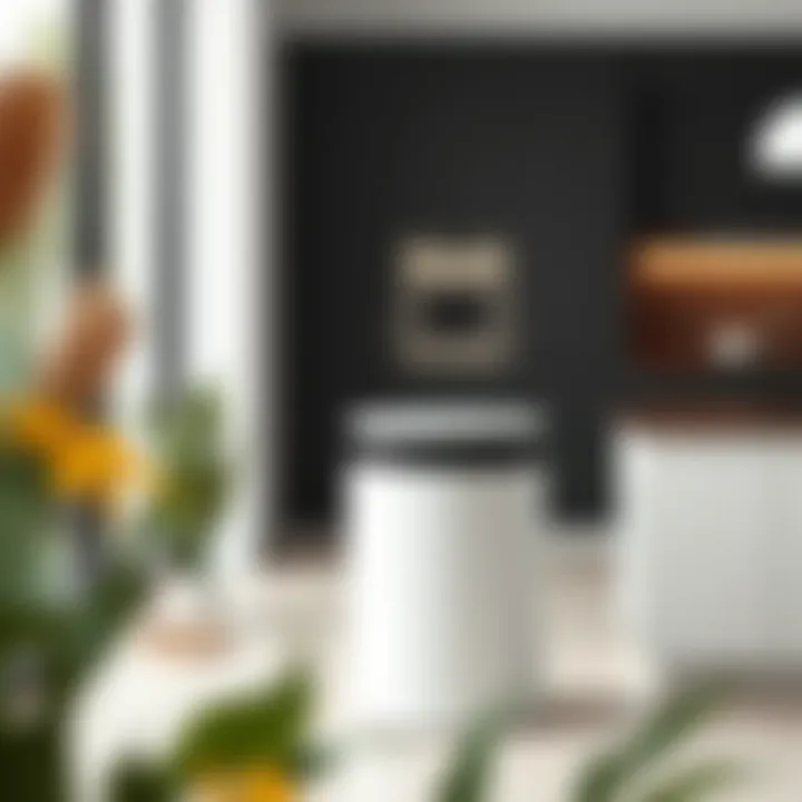 Sleek Design for Modern Kitchens Sleek modern trash can with a lid enhancing kitchen decor