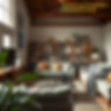 Decluttered family room showcasing functional decor