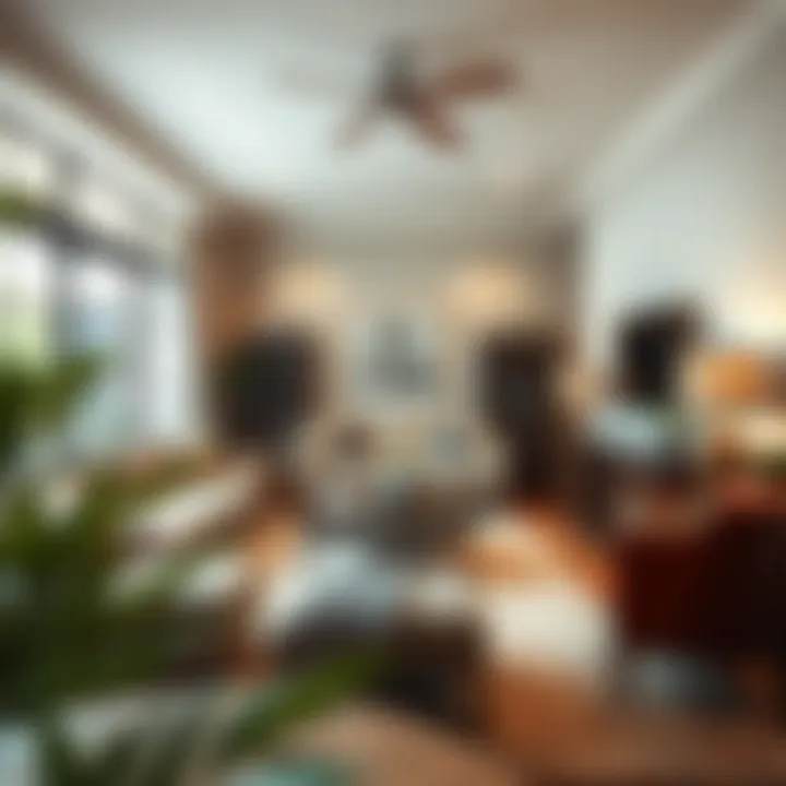 Strategic furniture placement in a family living area