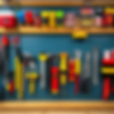 Creativity in Customizing Your Peg Board Customizable peg board with colorful accessories and tools