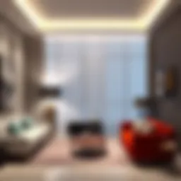 Elegant sheer curtains in a modern living room