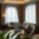 Sophisticated living room featuring coordinated curtains