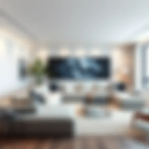 Elegant 96-inch sectional sofa in a chic modern living room