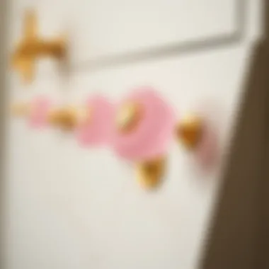Eco-friendly materials used for creating pink and gold dresser knobs