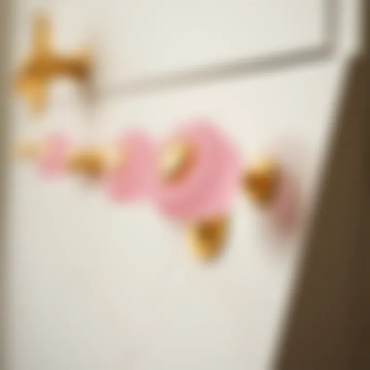 Eco-friendly materials used for creating pink and gold dresser knobs