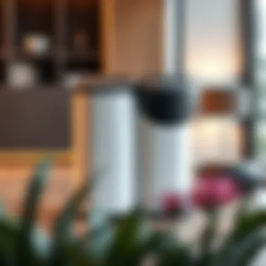 Modern double waste bin with sleek design