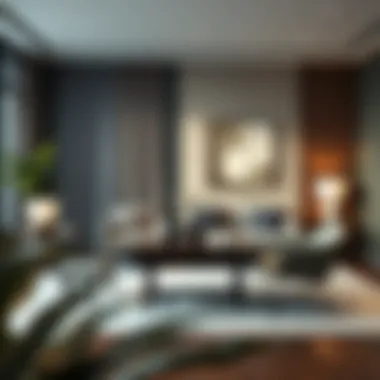 Modern Living Room with Drop Wing Table Stylish drop wing table in a modern living room setting