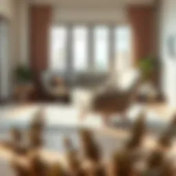 Elegant foam chair in living room setting