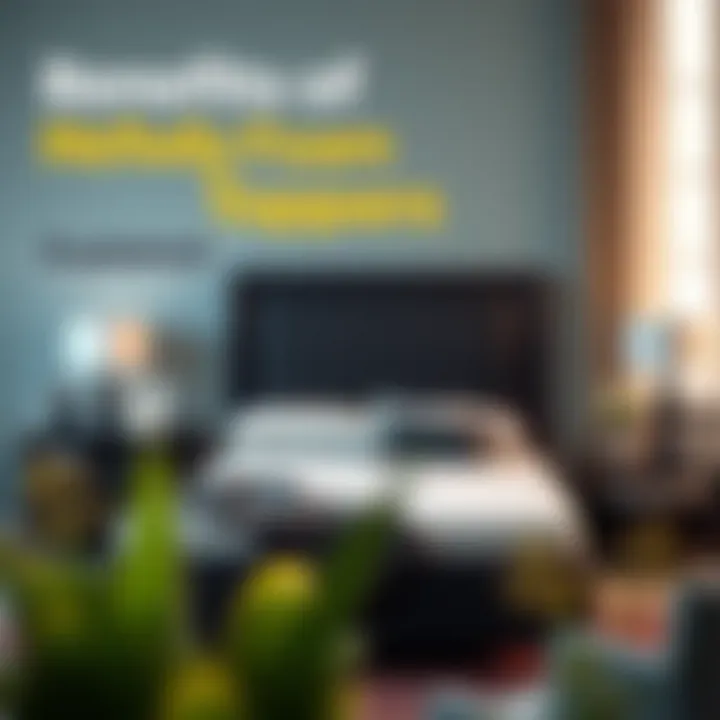Infographic illustrating the benefits of memory foam toppers