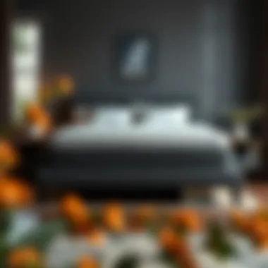Cozy bedroom showcasing a twin XL bed with a memory foam topper