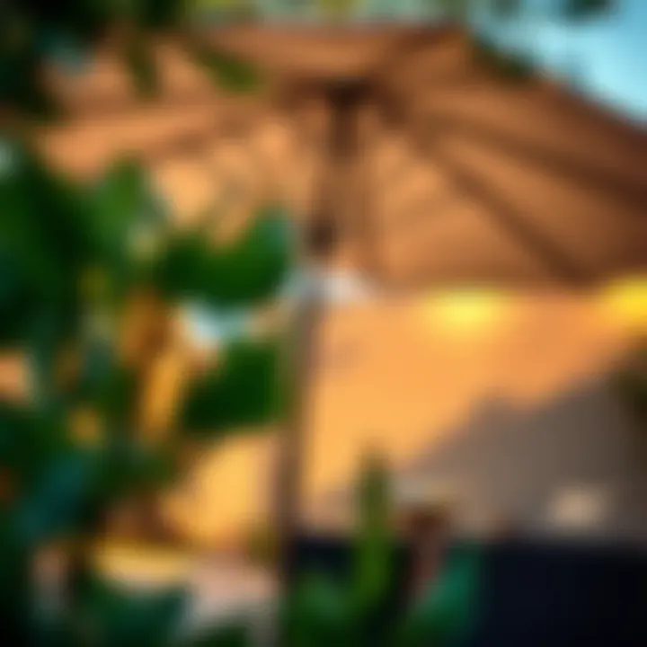 Stylish Patio Umbrella for Shade Beautifully designed patio umbrella providing shade