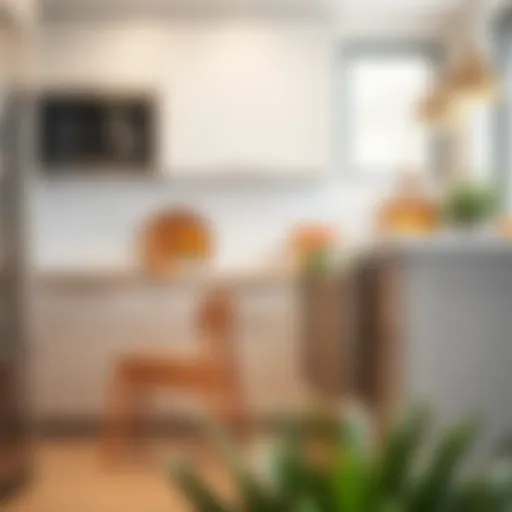 Stylish trash bin in a modern kitchen setting