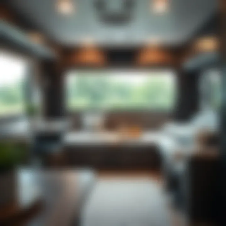 Stylish trundle bed in an RV living area