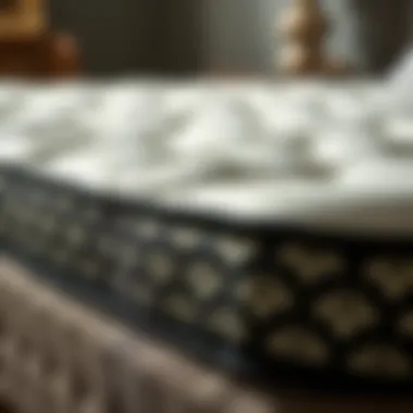 Close-up of twin bed mattress showcasing its texture and materials